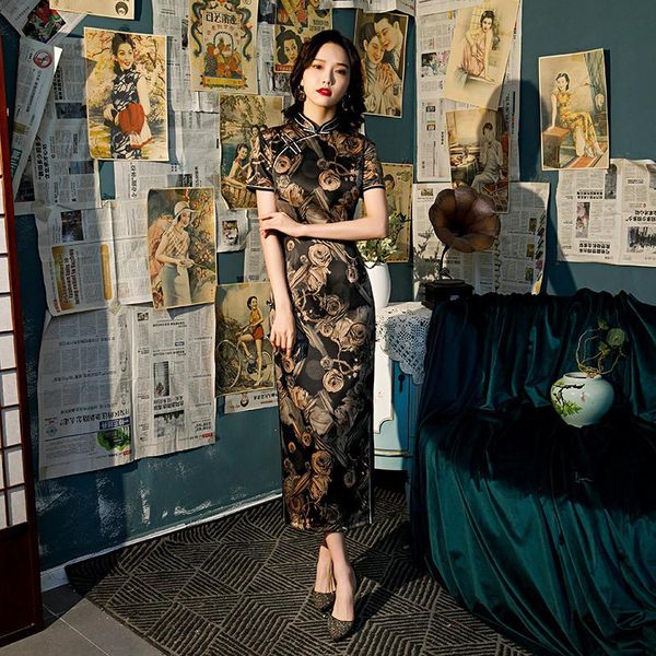 ethnic clothing chinese cheongsam female vintage long qipao elegant oriental party high split traditional, Red
ethnic clothing chinese cheongsam female vintage long qipao elegant oriental party high split traditional, Red