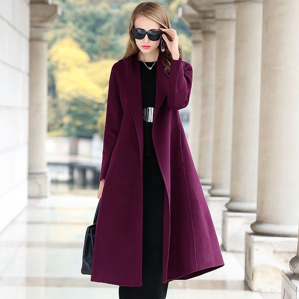 2021 new autumn winter long woolen coats real wool coat female fashion slim jacket women pp110 wo64, Black
2021 new autumn winter long woolen coats real wool coat female fashion slim jacket women pp110 wo64, Black