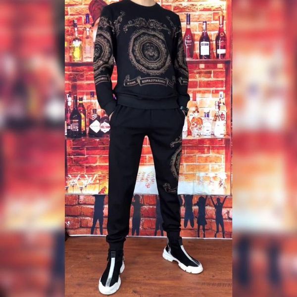 men's tracksuits tiktok suit, male vibrato leisure sports trend, all match long sleeves t-shirt two piece of tide, Gray
men's tracksuits tiktok suit, male vibrato leisure sports trend, all match long sleeves t-shirt two piece of tide, Gray