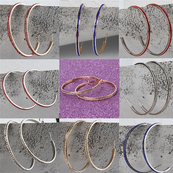hoop & huggie 55mm personality super crystal big circles earrings for women fashion gold color jewelry round circle earring, Golden;silver
hoop & huggie 55mm personality super crystal big circles earrings for women fashion gold color jewelry round circle earring, Golden;silver