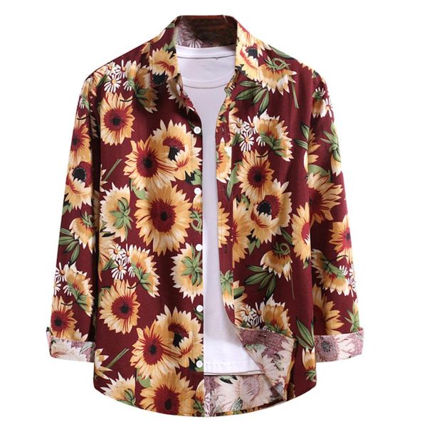 men's casual shirts 2021 fashion button sunflow print shirt reteo long sleeve turn-down cardigan outwear harajuku #3, White;black
men's casual shirts 2021 fashion button sunflow print shirt reteo long sleeve turn-down cardigan outwear harajuku #3, White;black