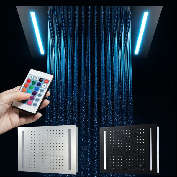 500*360mm led showerhead ceiling embedded rain shower heads remote control led light shower head sus304 chrome black hideep 210309
500*360mm led showerhead ceiling embedded rain shower heads remote control led light shower head sus304 chrome black hideep 210309