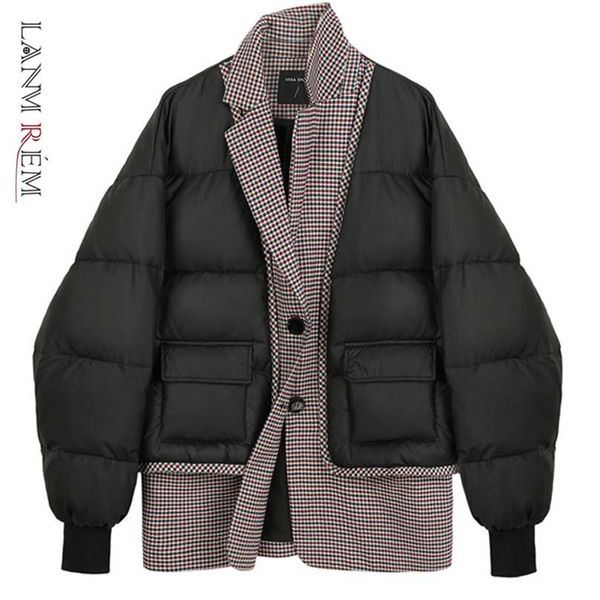 lanmrem winter turn-down collar plaid patchwork single-breasted all-match stree wear black cotton padded jacket 2a2947 211018
lanmrem winter turn-down collar plaid patchwork single-breasted all-match stree wear black cotton padded jacket 2a2947 211018