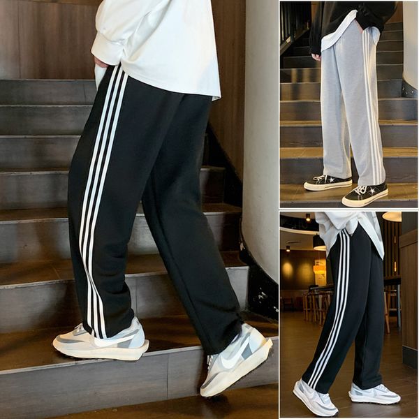 2021 autumn new straight korean loose striped casual sports versatile wide leg men's, Blue
2021 autumn new straight korean loose striped casual sports versatile wide leg men's, Blue