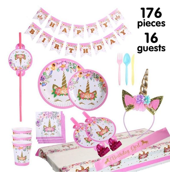 pink unicorn theme party tableware knife, fork, spoon, paper cup, tray, flag pulling scene decoration
pink unicorn theme party tableware knife, fork, spoon, paper cup, tray, flag pulling scene decoration