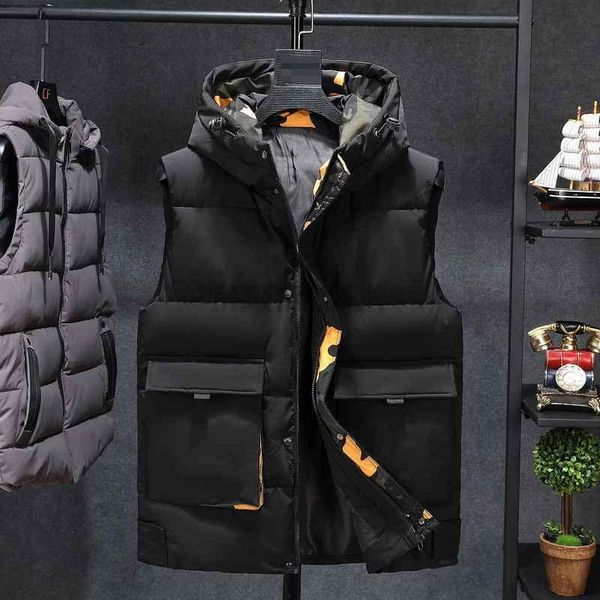 men's vests autumn winter men camouflage hooded thick warm sports coat casual outwear plus size 7xl oversize, Black;white
men's vests autumn winter men camouflage hooded thick warm sports coat casual outwear plus size 7xl oversize, Black;white