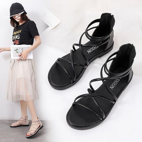 sandals women roman summer student shoes beach sweet flats flip-flop outdoor casual lady slippers, Black
sandals women roman summer student shoes beach sweet flats flip-flop outdoor casual lady slippers, Black