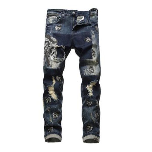 new male all-match chief embroidery tribe torn angry wormholes blue stretch embroidered jeans vhbb
new male all-match chief embroidery tribe torn angry wormholes blue stretch embroidered jeans vhbb