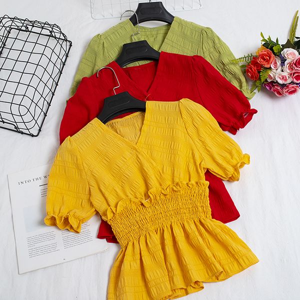 2021 new ladies casual cotton blouse butterfly short sleeve summer v neck crop fashion shirts women slim clothing 5 color zvsg, White;black
2021 new ladies casual cotton blouse butterfly short sleeve summer v neck crop fashion shirts women slim clothing 5 color zvsg, White;black