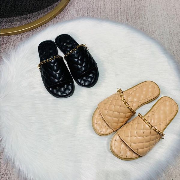 2021 brand genuine leather shoes women slipper chain shaped metal decoration flat slipper women casual party shoes, Black
2021 brand genuine leather shoes women slipper chain shaped metal decoration flat slipper women casual party shoes, Black