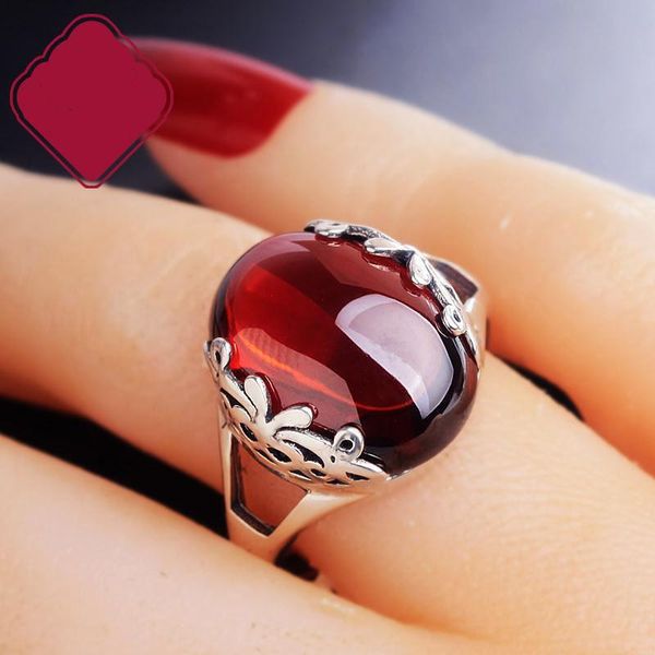 cluster rings silver retro opening adjustable chalcedony big gem red garnet exaggerated temperament women jewelry, Golden;silver
cluster rings silver retro opening adjustable chalcedony big gem red garnet exaggerated temperament women jewelry, Golden;silver