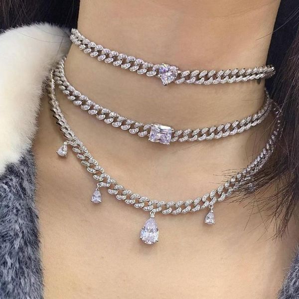 chains fashion punk hiphop statement necklaces cuban choker necklace shiny crystal high end women jewelry wholesale bijoux femme zk35, Silver
chains fashion punk hiphop statement necklaces cuban choker necklace shiny crystal high end women jewelry wholesale bijoux femme zk35, Silver
