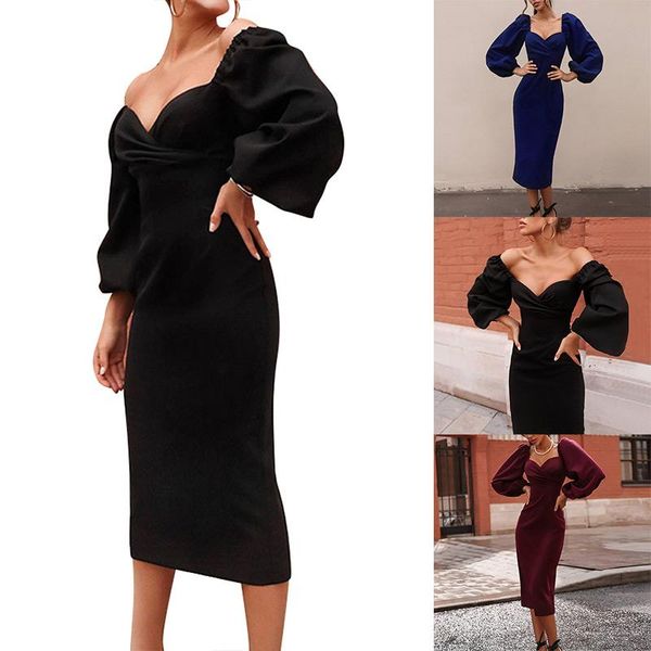 casual dresses women long dress v neck lantern sleeve formal prom evening party ball gown fall winter -opk, Black;gray
casual dresses women long dress v neck lantern sleeve formal prom evening party ball gown fall winter -opk, Black;gray