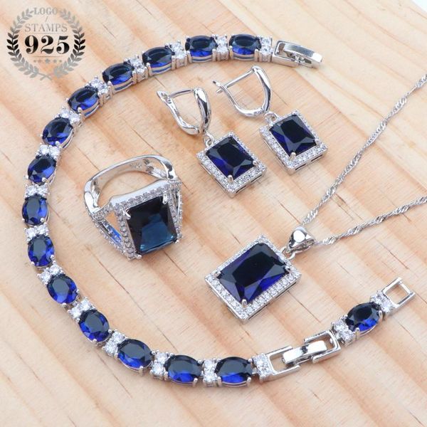 wedding jewelry sets 925 sterling silver bridal stones women blue zircon earrings rings bracelet necklace set gift box, Slivery;golden
wedding jewelry sets 925 sterling silver bridal stones women blue zircon earrings rings bracelet necklace set gift box, Slivery;golden