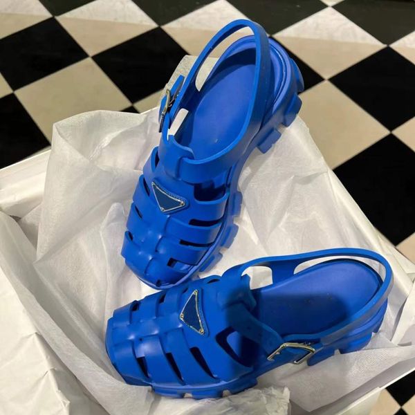 latest fashion thick soled sandals triangular logo decorative hollowed out roman cage blue green muffin sandals luxury designer women's, Black
latest fashion thick soled sandals triangular logo decorative hollowed out roman cage blue green muffin sandals luxury designer women's, Black