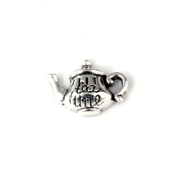 100pcs alloy single-sided "tea time" tea pot charms pendant for jewelry making bracelet necklace findings 19*12.5mm a-137, Bronze;silver
100pcs alloy single-sided "tea time" tea pot charms pendant for jewelry making bracelet necklace findings 19*12.5mm a-137, Bronze;silver