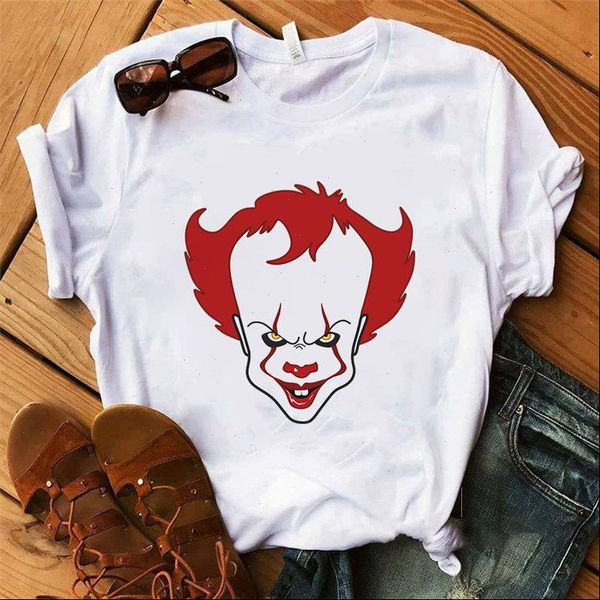 funny it movie t shirt femme women summer stephen king printed tshirt clown custom halloween t shirt harajuku streetwear tee, White
funny it movie t shirt femme women summer stephen king printed tshirt clown custom halloween t shirt harajuku streetwear tee, White