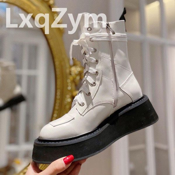 boots thick bottom women platform side zipper lace-up mid-tube ankle white leather comfortable triangle metal decor, Black
boots thick bottom women platform side zipper lace-up mid-tube ankle white leather comfortable triangle metal decor, Black