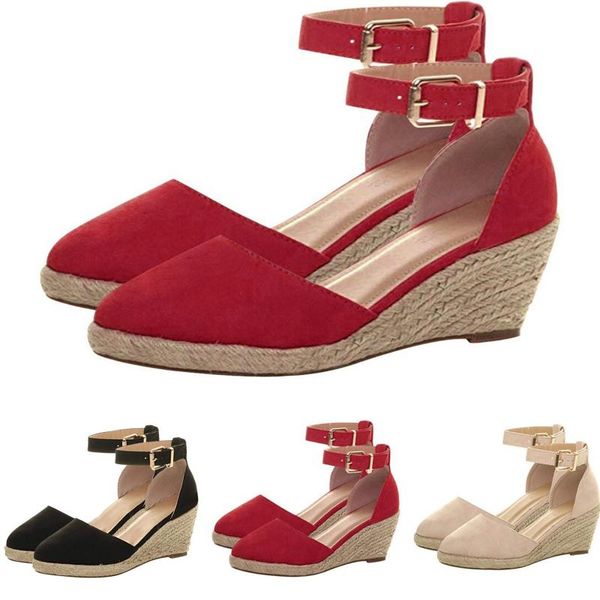 sandals women' buckle ankle strap wedges summer weaving breathable shoes thick bottom flats platform, Black
sandals women' buckle ankle strap wedges summer weaving breathable shoes thick bottom flats platform, Black