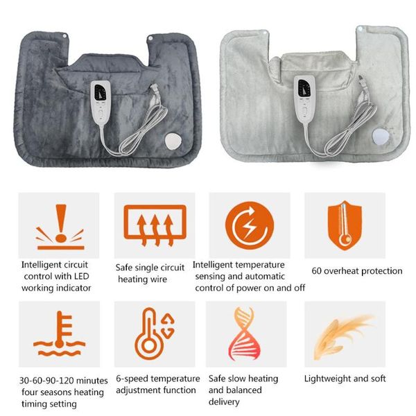 cushion/decorative pillow timing electric heating pad winter neck shoulder warmer shawl back waist pain relief heat therapy temperature cont
cushion/decorative pillow timing electric heating pad winter neck shoulder warmer shawl back waist pain relief heat therapy temperature cont