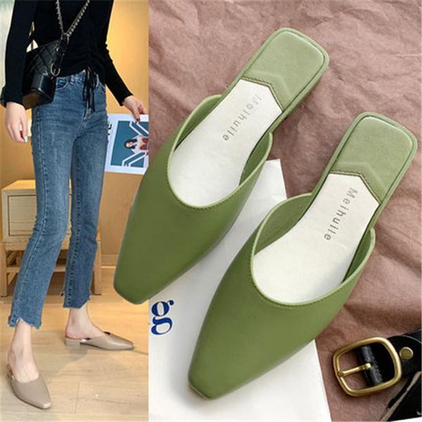 slippers 2021 female summer wear fashion chic tide flat muller lazy sandals women loafers soft ballerina shoes, Black
slippers 2021 female summer wear fashion chic tide flat muller lazy sandals women loafers soft ballerina shoes, Black