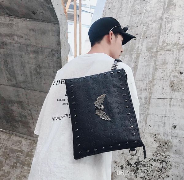 factory wholesale men bag street fashion rivet punk handbag joker black embossed leather mens shoulder bags personalized rivets fashions han
factory wholesale men bag street fashion rivet punk handbag joker black embossed leather mens shoulder bags personalized rivets fashions han