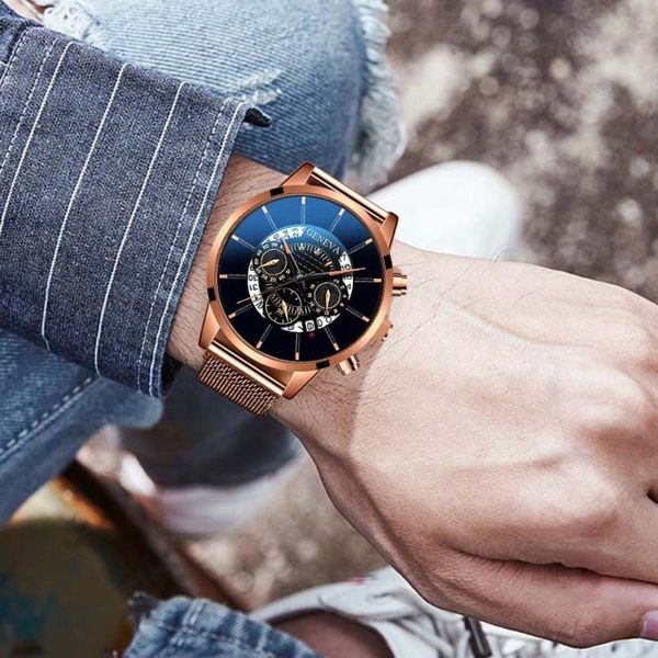 wristwatches 2021 fashion mens business casual date calendar watches luxury blue stainless steel mesh belt quartz watch for man clock, Slivery;brown
wristwatches 2021 fashion mens business casual date calendar watches luxury blue stainless steel mesh belt quartz watch for man clock, Slivery;brown