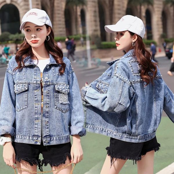 women's jackets sexemara fashion spring the heavy industry beaded sequins hole wild denim jacket, Black;brown
women's jackets sexemara fashion spring the heavy industry beaded sequins hole wild denim jacket, Black;brown