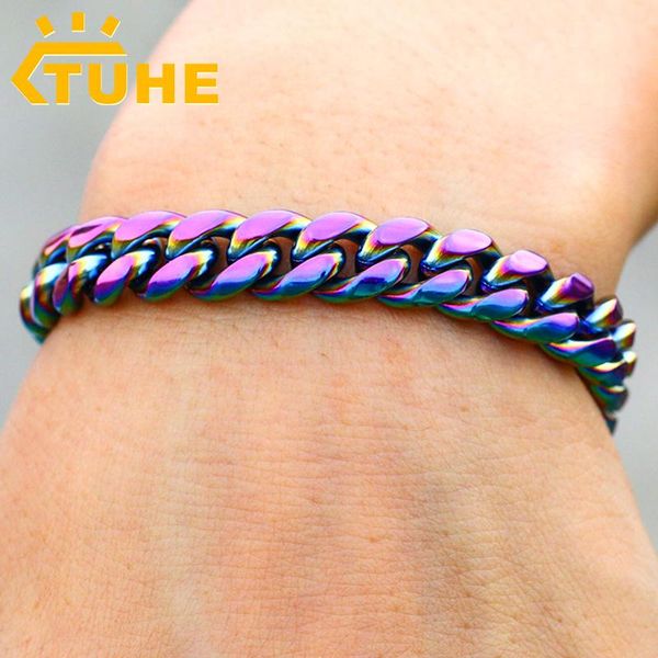 link, chain 10mm color punk on hand men's bracelet stainless steel jewelry for women bracelets solid wholesale drop, Black
link, chain 10mm color punk on hand men's bracelet stainless steel jewelry for women bracelets solid wholesale drop, Black