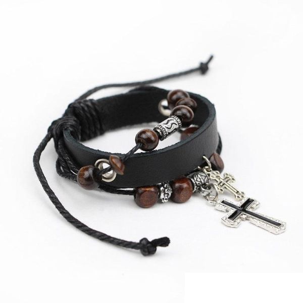 2021 new men women punk handmade fashion leather rope cross braided bracelet wristband cuff bangle fast ship, Golden;silver
2021 new men women punk handmade fashion leather rope cross braided bracelet wristband cuff bangle fast ship, Golden;silver