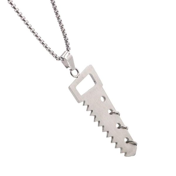 pendant necklaces men stainless steel chain necklace hip hop saw gifts for male accessories fashion jewelry on the neck, Silver
pendant necklaces men stainless steel chain necklace hip hop saw gifts for male accessories fashion jewelry on the neck, Silver