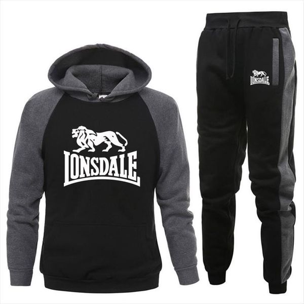autumn and winter lonsdale men tracksuit sports hoodies casual suit brand hoodie trousers two piece sets, Gray
autumn and winter lonsdale men tracksuit sports hoodies casual suit brand hoodie trousers two piece sets, Gray