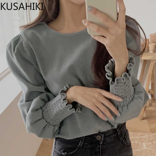 kusahiki women blouses korean lantern sleeve o-neck shirt spring solid causal pullover blusas mujer de moda 6f670 210602, White
kusahiki women blouses korean lantern sleeve o-neck shirt spring solid causal pullover blusas mujer de moda 6f670 210602, White