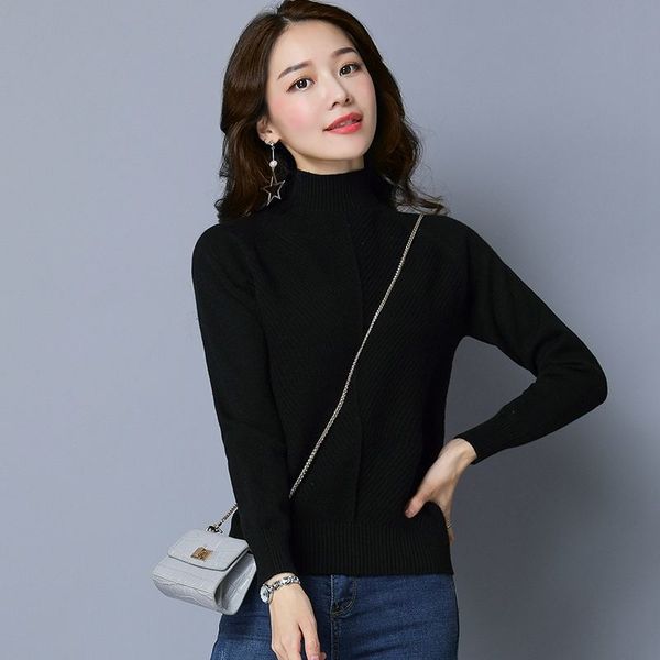 women size big autumn outfit from jumper sweater female loose sleeve long half turtlneck pullovers gross o42 ekf1, White;black
women size big autumn outfit from jumper sweater female loose sleeve long half turtlneck pullovers gross o42 ekf1, White;black