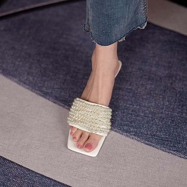 slippers 2021 summer women sandals leather open toe mid-heel shoes elegant pearl beaded outdoor modern plus size 42/43, Black
slippers 2021 summer women sandals leather open toe mid-heel shoes elegant pearl beaded outdoor modern plus size 42/43, Black