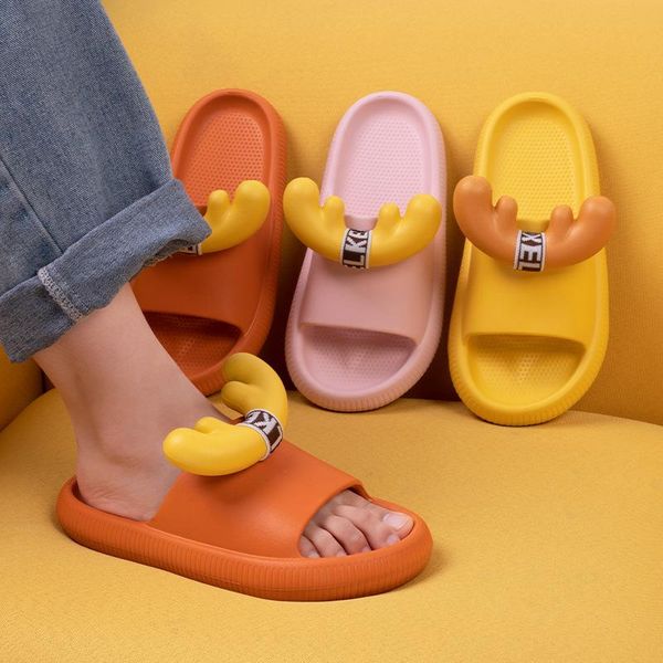 slippers 2021 summer women slipper fashion cute antlers light weight eva home indoor shoe slides for men outside, Black
slippers 2021 summer women slipper fashion cute antlers light weight eva home indoor shoe slides for men outside, Black