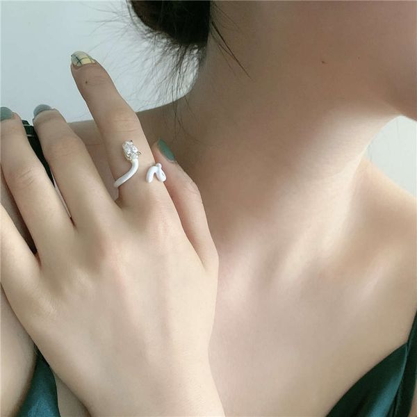 hbp south korea dongdamen new gutta percha snake shaped opening zircon adjustable fashion personality index finger ring female, Silver
hbp south korea dongdamen new gutta percha snake shaped opening zircon adjustable fashion personality index finger ring female, Silver