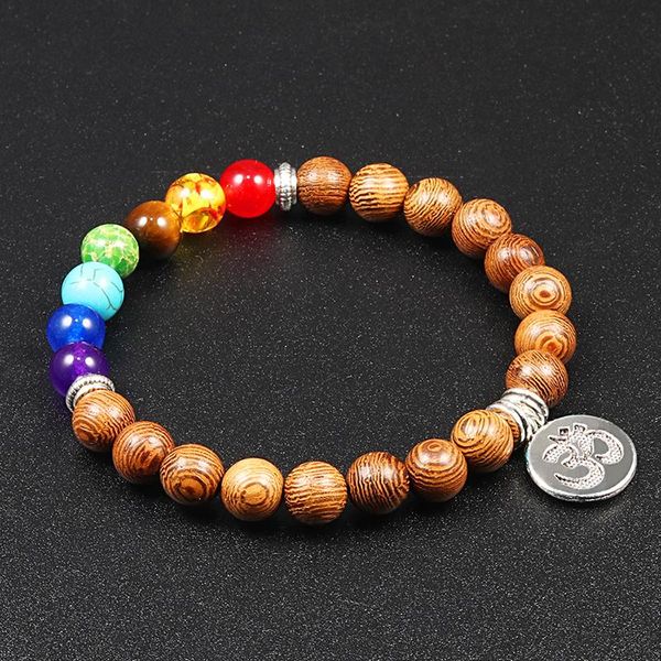 beaded, strands 7 chakra natural stone bracelets bangles black onyx wooden beads mala bracelet charm men women healing balance prayer jewelr
beaded, strands 7 chakra natural stone bracelets bangles black onyx wooden beads mala bracelet charm men women healing balance prayer jewelr