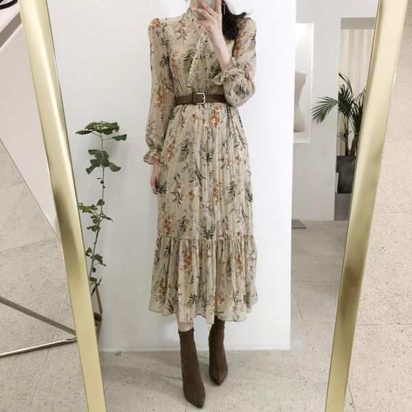 casual dresses chic classy ruffle wrap dress tunique femme women elegant long sleeve chiffon floral printed maxi with flounce lady frocks, Black;gray
casual dresses chic classy ruffle wrap dress tunique femme women elegant long sleeve chiffon floral printed maxi with flounce lady frocks, Black;gray