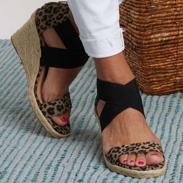 women wedge shoes roman high heels sandals for women breathable peep toe weave comfy ladies sandals leopard print summer shoes, Black
women wedge shoes roman high heels sandals for women breathable peep toe weave comfy ladies sandals leopard print summer shoes, Black