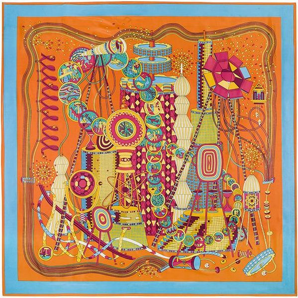 scarves 130*130cm 100% silk euro brand style women colorful wonderful world pattern printed square scarf fairy tale shawls drop s, Blue;gray
scarves 130*130cm 100% silk euro brand style women colorful wonderful world pattern printed square scarf fairy tale shawls drop s, Blue;gray