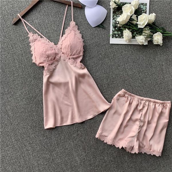 mechcitiz women's lace & satin pajamas sets summer sleeveless sleepwear femme silk pijamas homewear lingerie with shorts, Black;red
mechcitiz women's lace & satin pajamas sets summer sleeveless sleepwear femme silk pijamas homewear lingerie with shorts, Black;red