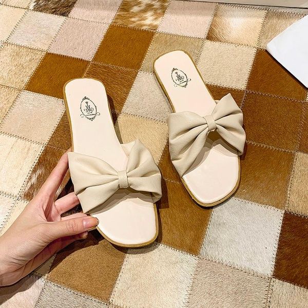 slippers 2021 women sandals summer fashion bow square toes flat heel slipper indoor outdoor beach shoes female, Black
slippers 2021 women sandals summer fashion bow square toes flat heel slipper indoor outdoor beach shoes female, Black