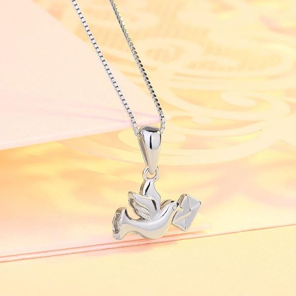 chains s925 sterling silver necklace female creative simple and versatile glossy peace pigeon pendant clavicle chain jewelry
chains s925 sterling silver necklace female creative simple and versatile glossy peace pigeon pendant clavicle chain jewelry