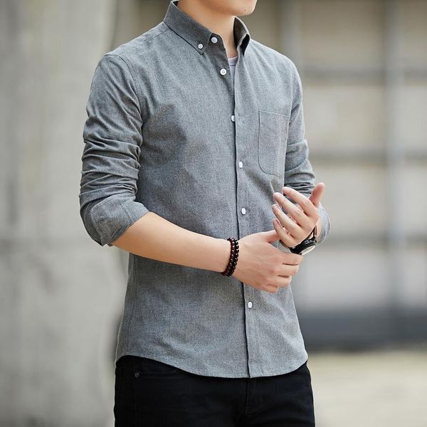 men's casual shirts 2021 long sleeve shirt oxford slim korean solid color, White;black
men's casual shirts 2021 long sleeve shirt oxford slim korean solid color, White;black