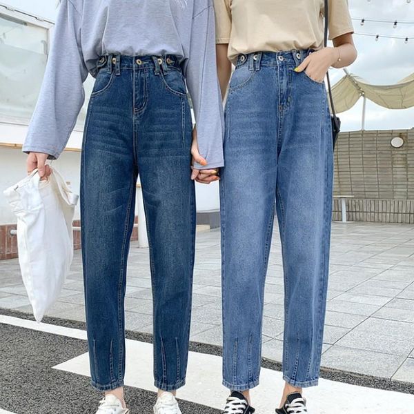 women's jeans s-5xl autumn woman's casual harem woman elastic high waist large sizes boyfriend for women, Blue
women's jeans s-5xl autumn woman's casual harem woman elastic high waist large sizes boyfriend for women, Blue