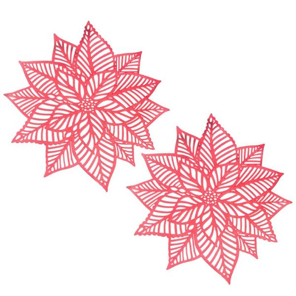 mats & pads 2pcs christmas pvc table mat delicate hollow-out placemat western food (red)
mats & pads 2pcs christmas pvc table mat delicate hollow-out placemat western food (red)