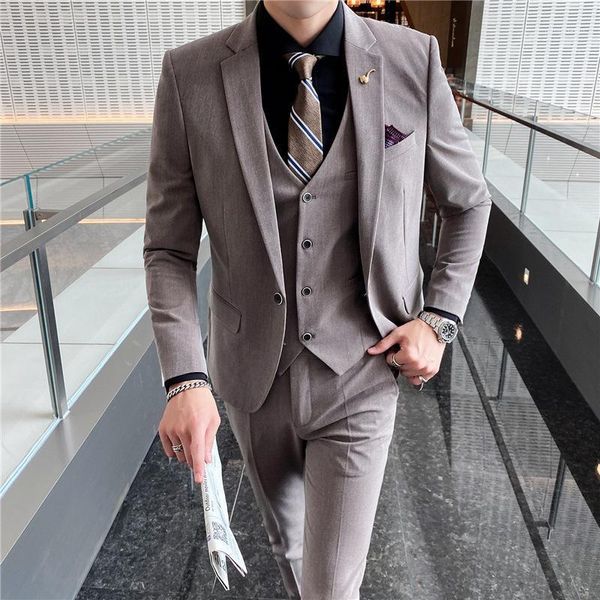 men's suits & blazers 2021 korean slim groom man suit business professional three piece, White;black
men's suits & blazers 2021 korean slim groom man suit business professional three piece, White;black