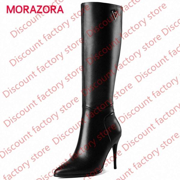 morazora new stiletto heel super high heel women boots simple metal decoration knee high boots autumn winter zip shoes 53h9#, Black
morazora new stiletto heel super high heel women boots simple metal decoration knee high boots autumn winter zip shoes 53h9#, Black