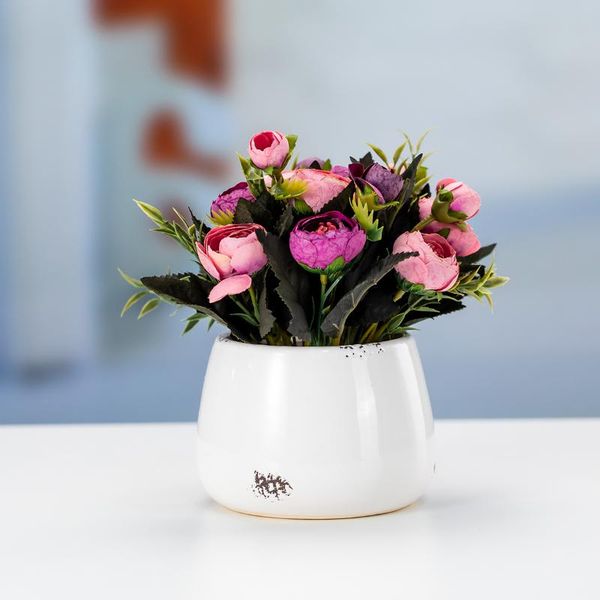 decorative flowers & wreaths aoin artificial rose potted decoration pink simulation flower ceramic base for wedding party
decorative flowers & wreaths aoin artificial rose potted decoration pink simulation flower ceramic base for wedding party